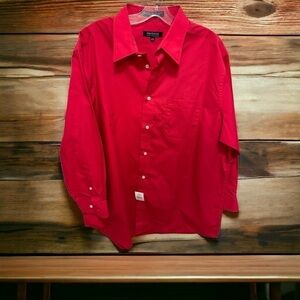 Sears red dress-shirt brand new very nice color